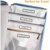 imageSooez 24 Pack Mesh Zipper Pouch with Sticky Labels A4 Mesh Bags for Board Game Puzzles Organization Storage Durable Letter Size File Folders Organizer for Teacher School Classroom Office SuppliesBlack