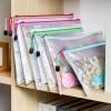 imageSooez 24 Pack Mesh Zipper Pouch with Sticky Labels A4 Mesh Bags for Board Game Puzzles Organization Storage Durable Letter Size File Folders Organizer for Teacher School Classroom Office SuppliesMulticolored