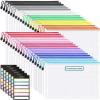 imageSooez 24 Pack Mesh Zipper Pouch with Sticky Labels A4 Mesh Bags for Board Game Puzzles Organization Storage Durable Letter Size File Folders Organizer for Teacher School Classroom Office SuppliesMulticolored