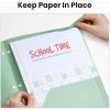 imageSooez 2Pocket Folders Plastic Folders with Pockets 3 Hole Punched 1 Pack Pockets Folder for 3 Ring Binder with Labels Heavy Duty Binder Folder for Document Letter Size File FolderBlackBlack