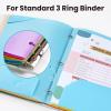 imageSooez 2Pocket Folders Plastic Folders with Pockets 3 Hole Punched 1 Pack Pockets Folder for 3 Ring Binder with Labels Heavy Duty Binder Folder for Document Letter Size File FolderBlackBlack