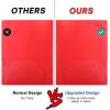 imageSooez 2Pocket Folders Plastic Folders with Pockets 3 Hole Punched 1 Pack Pockets Folder for 3 Ring Binder with Labels Heavy Duty Binder Folder for Document Letter Size File FolderBlackDeep Steady Color