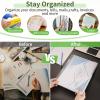 imageSooez 30 Pack Binder Folders with SpaceSaving Closure Super Heavyweight Binder Pockets for 3 Ring Binder High Capacity Clear Binder Pouch Side Loading 3 Ring Folders with Pockets Letter Size48