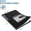 imageSooez 30Pocket Binder with Plastic Sleeves 85x11 Black Heavy Duty Art Portfolio Folder with Clear Sheet Protectors Display 60 Pages Presentation Book for Artwork Document Organizer BinderAssorted Colors