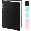 imageSooez 30Pocket Binder with Plastic Sleeves 85x11 Heavy Duty Art Portfolio Folder with Clear Sheet Protectors Display 60 Pages Presentation Book for Artwork Document OrganizerBlack