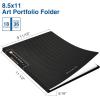 imageSooez 30Pocket Binder with Plastic Sleeves 85x11 Heavy Duty Art Portfolio Folder with Clear Sheet Protectors Display 60 Pages Presentation Book for Artwork Document OrganizerBlack