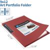 imageSooez 30Pocket Binder with Plastic Sleeves 9x12 Black Heavy Duty Art Portfolio Folder with Clear Sheet Protectors Display 60 Pages Presentation Book for Artwork Document Organizer BinderRuby