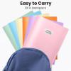imageSooez 6 Pack Folders with Pockets Heavy Duty Plastic File Folders 2 Pockets Folder Preppy Back to School Supplies Classic ColorsCandy Colors