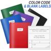 imageSooez 6 Pack Folders with Pockets Heavy Duty Plastic File Folders 2 Pockets Folder Preppy Back to School Supplies Classic ColorsClassic Colors