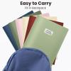 imageSooez 6 Pack Folders with Pockets Heavy Duty Plastic File Folders 2 Pockets Folder Preppy Back to School Supplies Classic ColorsRetro Colors