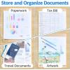 imageSooez 6 Pack Plastic Envelopes File Folders Rainforced Clear Folder Important Document Organizer A4 Letter Size Bill Receipt Paper Holder Organizer Folder with Closure for School Office20