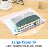 imageSooez 6 Pack Plastic Envelopes File Folders Rainforced Clear Folder Important Document Organizer A4 Letter Size Bill Receipt Paper Holder Organizer Folder with Closure for School Office20