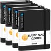 imageSooez 72 Pocket Binder with Plastic Sleeves ampamp Elastic Band Large Capacity 85x11 Presentation Book Display 144 Pages Art Portfolio Document Folder with Clear Sheet Protectors for Office SchoolBlack