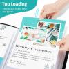 imageSooez 72 Pocket Binder with Plastic Sleeves ampamp Elastic Band Large Capacity 85x11 Presentation Book Display 144 Pages Art Portfolio Document Folder with Clear Sheet Protectors for Office SchoolBlack