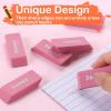 imageSooez 86pc Pencil Erasers Set 6pc Pink Erasers and 80pc Pencil Top Erasers Cap Erasers Eraser Tops Pencil Eraser for KidsToppers Erasers Studying Supplies for Teacher Pencil Erasers