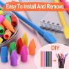 imageSooez 86pc Pencil Erasers Set 6pc Pink Erasers and 80pc Pencil Top Erasers Cap Erasers Eraser Tops Pencil Eraser for KidsToppers Erasers Studying Supplies for Teacher Pencil Erasers