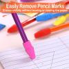 imageSooez 86pc Pencil Erasers Set 6pc Pink Erasers and 80pc Pencil Top Erasers Cap Erasers Eraser Tops Pencil Eraser for KidsToppers Erasers Studying Supplies for Teacher Pencil Erasers