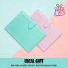 imageSooez A5 Notebook Binder 6 Ring Planner with Stylish Design Loose Leaf Personal Organizer Cover with Magnetic Buckle Closure PU Leather Binder for Women with Macaron Colors Olive GreenShiny Pink
