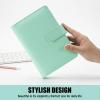 imageSooez A5 Notebook Binder 6 Ring Planner with Stylish Design Loose Leaf Personal Organizer Cover with Magnetic Buckle Closure PU Leather Binder for Women with Macaron Colors Olive GreenMint Green