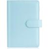 imageSooez A5 Notebook Binder 6 Ring Planner with Stylish Design Loose Leaf Personal Organizer Cover with Magnetic Buckle Closure PU Leather Binder for Women with Macaron Colors Olive GreenMint Blue
