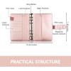 imageSooez A5 Notebook Binder 6 Ring Planner with Stylish Design Loose Leaf Personal Organizer Cover with Magnetic Buckle Closure PU Leather Binder for Women with Macaron Colors Olive GreenRose Gold