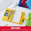 imageSooez A5 Notebook Binder 6 Ring Planner with Stylish Design Loose Leaf Personal Organizer Cover with Magnetic Buckle Closure PU Leather Binder for Women with Macaron Colors Olive GreenRed