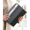 imageSooez Accordion File Organizer with Safe Zipper 12 Pocket Expanding File Folder with Front Pencil Pouch Portable Monthly Paper Bill Tax Receipt Organizer School Office Supplies Letter Size GreyBlue