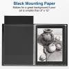 imageSooez Art Portfolio 9x12 Folder with Black Mounting Paper 24 Pockets Binder with Plastic Sleeves Display 48 Pages Presentation Book for Artwork Document Organizer Binder for Office School HomeGreen