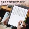 imageSooez Clipboard Folio with Refillable Notepad Folder with 10 Storage Pockets for Letter Size Spiral Clipboard Notebook Cute Portfolio for School Office Nursing Blue FloralNavy Floral