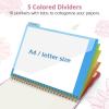 imageSooez Clipboard Folio with Refillable Notepad Folder with 10 Storage Pockets for Letter Size Spiral Clipboard Notebook Cute Portfolio for School Office Nursing Blue FloralFloral  Blue