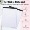 imageSooez Clipboard Folio with Refillable Notepad Folder with 10 Storage Pockets for Letter Size Spiral Clipboard Notebook Cute Portfolio for School Office Nursing Blue FloralNavy Floral
