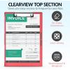 imageSooez Clipboard with Storage Heavy Duty Cleaview Clip Boards 85x11 with Dual Storage Dry Erase Plastic Nursing Clipboard High Capacity Clipboards Folder for Teacher Nurse School ampamp Office SuppliesRed