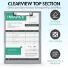 imageSooez Clipboard with Storage Heavy Duty Cleaview Clip Boards 85x11 with Dual Storage Dry Erase Plastic Nursing Clipboard High Capacity Clipboards Folder for Teacher Nurse School ampamp Office SuppliesGray