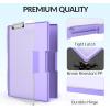 imageSooez Clipboard with Storage Heavy Duty Cleaview Clip Boards 85x11 with Dual Storage Dry Erase Plastic Nursing Clipboard High Capacity Clipboards Folder for Teacher Nurse School ampamp Office SuppliesLight Purple