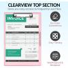 imageSooez Clipboard with Storage Heavy Duty Cleaview Clip Boards 85x11 with Dual Storage Dry Erase Plastic Nursing Clipboard High Capacity Clipboards Folder for Teacher Nurse School ampamp Office SuppliesLight Pink