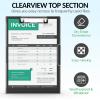 imageSooez Clipboard with Storage Heavy Duty Cleaview Clip Boards 85x11 with Dual Storage Dry Erase Plastic Nursing Clipboard High Capacity Clipboards Folder for Teacher Nurse School ampamp Office SuppliesBlack