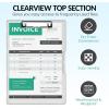 imageSooez Clipboard with Storage Heavy Duty Cleaview Clip Boards 85x11 with Dual Storage Dry Erase Plastic Nursing Clipboard High Capacity Clipboards Folder for Teacher Nurse School ampamp Office SuppliesWhite
