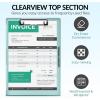 imageSooez Clipboard with Storage Heavy Duty Cleaview Clip Boards 85x11 with Dual Storage Dry Erase Plastic Nursing Clipboard High Capacity Clipboards Folder for Teacher Nurse School ampamp Office SuppliesGreen