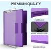 imageSooez Clipboard with Storage Heavy Duty Cleaview Clip Boards 85x11 with Dual Storage Dry Erase Plastic Nursing Clipboard High Capacity Clipboards Folder for Teacher Nurse School ampamp Office SuppliesPurple