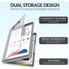 imageSooez Clipboard with Storage Heavy Duty Cleaview Clip Boards 85x11 with Dual Storage Dry Erase Plastic Nursing Clipboard High Capacity Clipboards Folder for Teacher Nurse School ampamp Office SuppliesGray