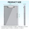 imageSooez Clipboard with Storage Heavy Duty Cleaview Clip Boards 85x11 with Dual Storage Dry Erase Plastic Nursing Clipboard High Capacity Clipboards Folder for Teacher Nurse School ampamp Office SuppliesGray
