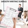 imageSooez Clipboard with Storage Heavy Duty Cleaview Clip Boards 85x11 with Dual Storage Dry Erase Plastic Nursing Clipboard High Capacity Clipboards Folder for Teacher Nurse School ampamp Office SuppliesLight Pink