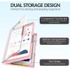imageSooez Clipboard with Storage Heavy Duty Cleaview Clip Boards 85x11 with Dual Storage Dry Erase Plastic Nursing Clipboard High Capacity Clipboards Folder for Teacher Nurse School ampamp Office SuppliesLight Pink