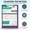 imageSooez Clipboard with Storage Heavy Duty Cleaview Clip Boards 85x11 with Dual Storage Dry Erase Plastic Nursing Clipboard High Capacity Clipboards Folder for Teacher Nurse School ampamp Office SuppliesPurple