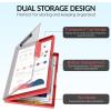 imageSooez Clipboard with Storage Heavy Duty Cleaview Clip Boards 85x11 with Dual Storage Dry Erase Plastic Nursing Clipboard High Capacity Clipboards Folder for Teacher Nurse School ampamp Office SuppliesRed