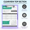 imageSooez Clipboard with Storage Heavy Duty Cleaview Clip Boards 85x11 with Dual Storage Dry Erase Plastic Nursing Clipboard High Capacity Clipboards Folder for Teacher Nurse School ampamp Office SuppliesLight Purple