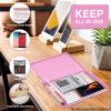 imageSooez Clipboard with Storage High Capacity Nursing Clip Board 85 x 11 with Pen Holder ampamp Low Profile Clip Plastic Clipboards Case Box Teacher Must Haves School Office SuppliesLetter Size A4Baby Pink