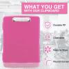 imageSooez Clipboard with Storage High Capacity Nursing Clip Board 85 x 11 with Pen Holder ampamp Low Profile Clip Plastic Clipboards Case Box Teacher Must Haves School Office SuppliesLetter Size A4Rose Pink