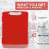 imageSooez Clipboard with Storage High Capacity Nursing Clip Board 85 x 11 with Pen Holder ampamp Low Profile Clip Plastic Clipboards Case Box Teacher Must Haves School Office SuppliesLetter Size A4Red