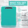 imageSooez Clipboard with Storage High Capacity Nursing Clip Board 85 x 11 with Pen Holder ampamp Low Profile Clip Plastic Clipboards Case Box Teacher Must Haves School Office SuppliesLetter Size A4Turquoise
